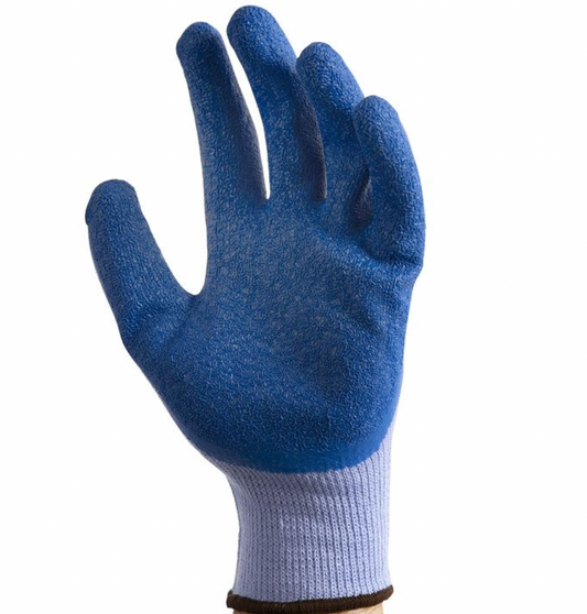 Blue Latex Coated Gloves 12 pairs/Bag