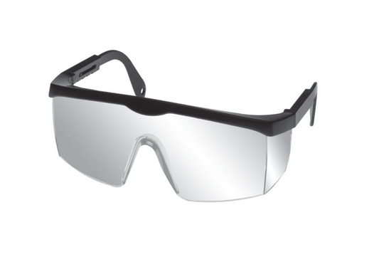 Scorpion Black Frame Safety Glasses, Clear Lens