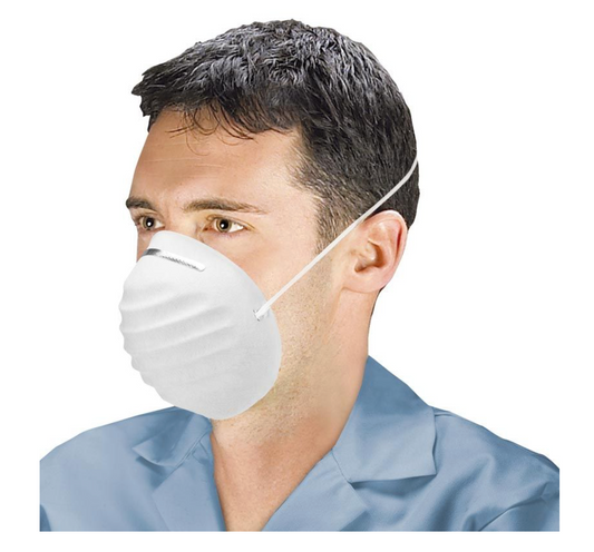 Cone Shaped Dust Mask, White- 50 / Box